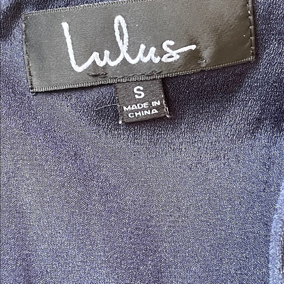 Lulus Navy Blue Floral Print Mini Dress S - Picture 10 of 10